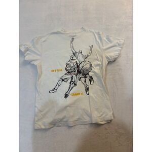 Vintage AND1 Basketball Graphic T-Shirt Kids Large White Dish Assist Quote Tee